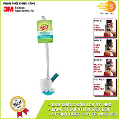 Bàn chải cọ toilet 2 đầu sợi nylon cao cấp Scotch-Brite 3M SB-BCTL-491 - Vệ sinh nhà tắm, nhà vệ sinh, bồn cầu, kháng khuẩn