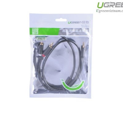 Cáp chuyển Audio 3.5mm ra RCA (hoa sen) dài 10m Ugreen 10514 - Hàng chính hãng
