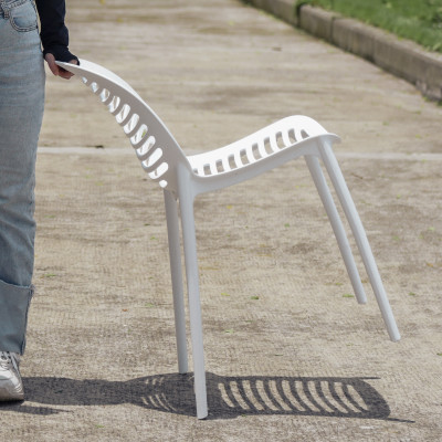 Ghế nhựa đúc, ghế ngoài trời tựa kẻ thoáng khí