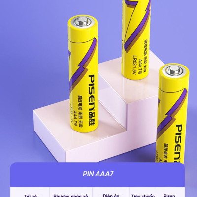 Vỉ 2 Pin Đũa AAA7 1.5V SuperLife - Pisen LR03