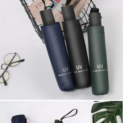 Ô Dù Chống Tia UV Chống Nắng Che Mưa Và Thanh Đỡ Bằng Hợp Kim Nhôm - Gấp Gọn Dễ Dàng- Hàng Chính Hãng MINIIN