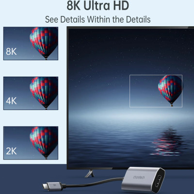 Cáp chuyển đổi Choetech HUB-H16 Type C sang HDMI 8K60Hz  (hàng chính hãng)
