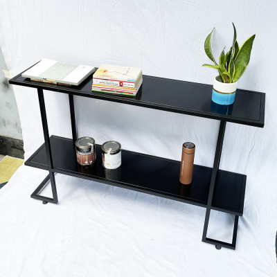 Bàn console, bàn trang trí 2 tầng mặt gỗ khung sắt Juno sofa CSTCT016 120x30x76 cm