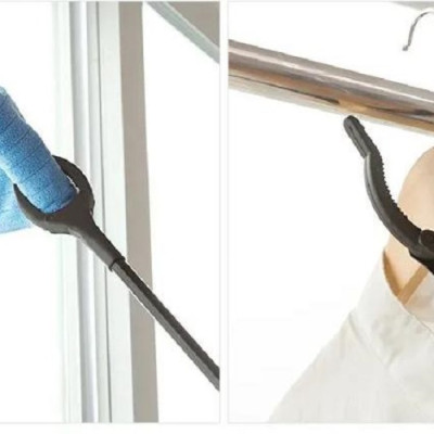 Cây kẹp rác gắp rác và treo móc quần áo lên cao bằng thép 100cm