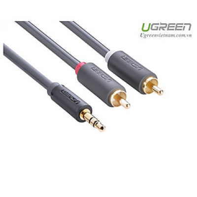 Cáp chuyển Audio 3.5mm ra RCA (hoa sen) dài 10m Ugreen 10514 - Hàng chính hãng