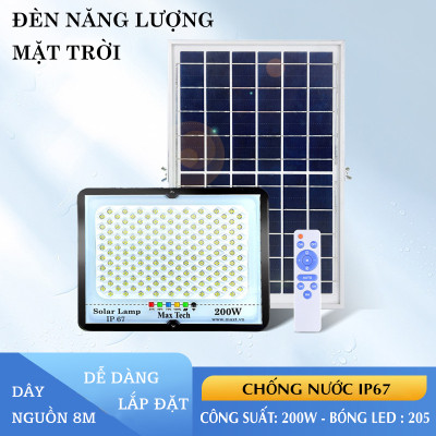 Đèn năng lượng mặt trời MAXTECH bóng to 150w, 200w, 250w, 300w- Tiết kiệm điện,Tuổi thọ cao - D1370