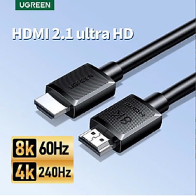Cáp HDMI 2.1 dài 10M Ugreen 45436 48Gbps 8K@60Hz 4K@240Hz, HDCP 2.2&2.3 eARC HDR - Hàng Chính Hãng