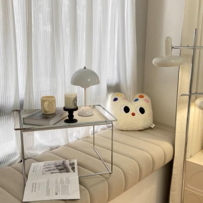 Đèn bàn trang trí đèn đọc sách đèn ngủ kim loại mạ sơn chống rỉ hiện đại màu xám size nhỏ DBK005X