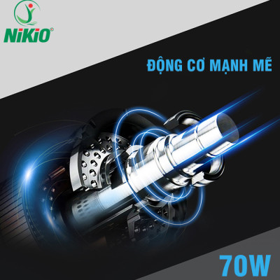 Súng (Máy) Massage Cầm Tay Nikio NK-170B - 6 Đầu Matxa, 5 Chế Độ, 6 Tốc Độ Mát Xa, Pin Sạc Không Dây 2000mAh - Hỗ Trợ Giảm Đau Nhức Và Giãn Cơ Toàn Thân, Công Nghệ Bộ Gõ Thế Hệ Mới