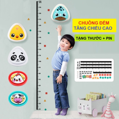 Chuông bấm tăng chiều cao đồ chơi vận động bật nhảy cho bé có đếm số tiếng anh tặng kèm thước và pin