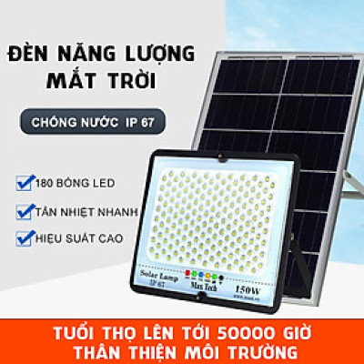 Đèn năng lượng mặt trời MAXTECH bóng to 150w, 200w, 250w, 300w- Tiết kiệm điện,Tuổi thọ cao - D1370
