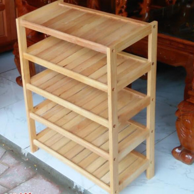 Kệ Giày Dép 5 Tầng Dài 63 cm Gỗ Cao Su