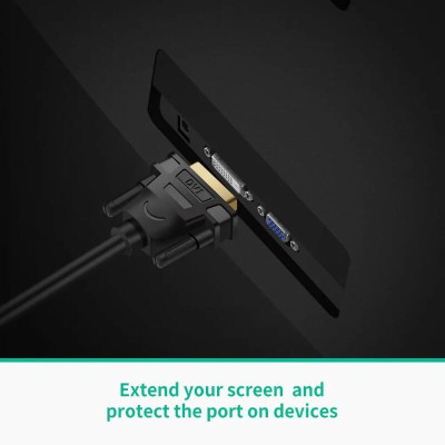 Ugreen UG2011820118TK Màu Đen Đầu chuyển đổi DVI 24 + 1 sang HDMI âm - HÀNG CHÍNH HÃNG
