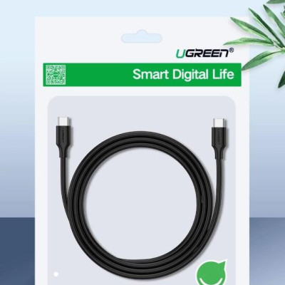 Ugreen UG50997US286TK 1M màu đen Dây USB 2 đầu Type C - HÀNG CHÍNH HÃNG