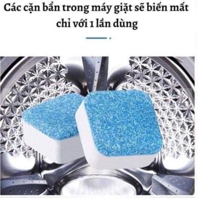 Hộp 12 viên tẩy sạch lồng máy giặt ,khử mùi , , khử nấm mốc giúp làm sạch quần áo , tăng tuổi thọ máy giặt phù hợp cho tất cả máy giặt