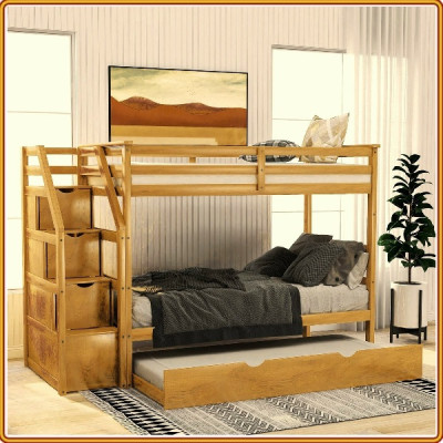 Giường 3 tầng Tundo màu vàng 