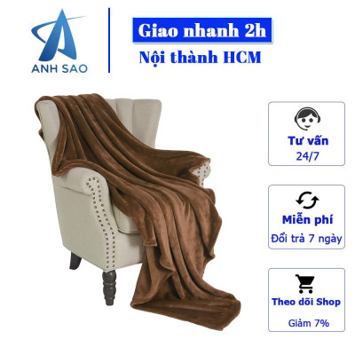 Mền lông cừu đỏ đô, nâu cao cấp A - 1m6x2m