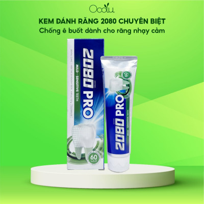 Kem đánh răng 2080 Pro Hàn Quốc cho răng nhạy cảm chống ê buốt, làm trắng răng, ngăn ngừa sâu răng giúp răng chắc khỏe