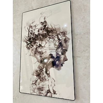 TRANH TRÁNG GƯƠNG - TRANH TREO TƯỜNG  CÔ GÁI NGHỆ THUẬT - TRANH TREO PHÒNG KHÁCH(TẶNG ĐINH 3 CHÂN)