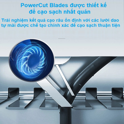 Máy cạo râu khô và ướt cao cấp thương hiệu Philips S3206/09 Series 3000 tích hợp cạo mai - Hàng Nhập Khẩu