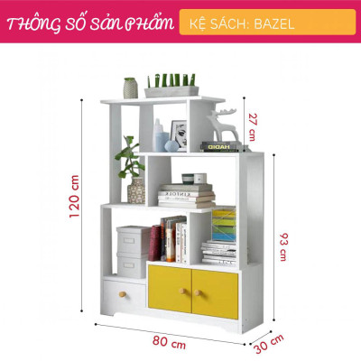 Giá sách hiện đại thiết kế tiện dụng SMLIFE Bazel
