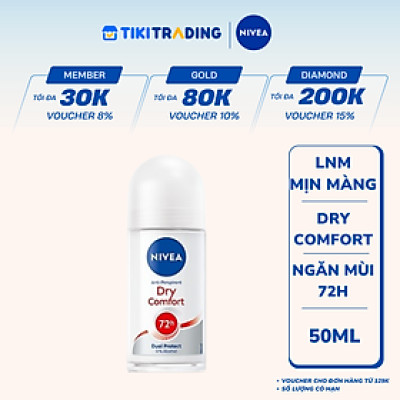 Lăn Ngăn Mùi NIVEA Khô Thoáng Mịn Màng (50ml) - 81611