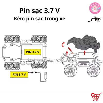 Đồ Chơi Xe Điều Khiển Tỷ Lệ 1:36 SINO 868-01C - Xe Địa Hình Xoay 360 độ