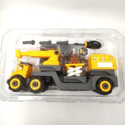 Bộ Đồ Chơi Lắp Ráp Vecto DIY 3 Trong 1 - Xe Cẩu, Xe Chở Gỗ, Xe Dụng Cụ OK1029