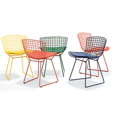 Ghế ngồi ban công ngoài trời kiểu lưới kim loại sơn tĩnh điện kèm nệm ngồi simili màu vàng Ghế cafe sân vườn đẹp hiện đại / yellow Harry Bertoia chairs / Fastfood chairs / outdoor chairs BERTOIA-2