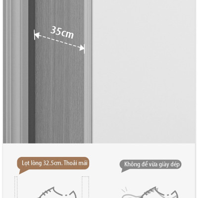 Tủ Giày Dép Gỗ 3 Cánh Kèm Chân Sắt Đơn Giản Mà Đẹp Thương Hiệu SIB Decor TG30