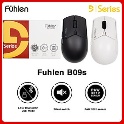 Chuột Bluetooth Silent Fuhlen B09s 2 chế độ Bluetooth và wireless 2.4G/ DPI 4000 sạc pin- Hàng chính hãng