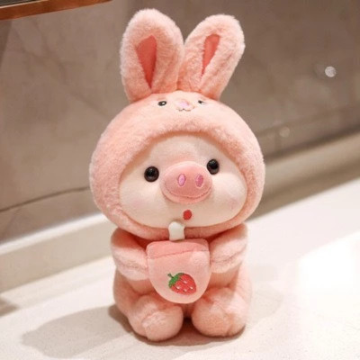 Đồ chơi thú bông heo đội nón hồng 28cm Value toys