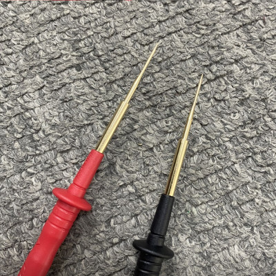 Đầu mũi kim nối dài ABG cho que đo đồng hồ đo điện vạn năng, bộ kim thay thế 2mm mạ vàng sắc nét, đầu dò kiểm tra điện kim kiểm tra thay thế