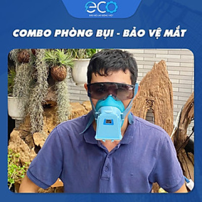 Combo Mặt nạ chống bụi Koken 1010A (Nhật Bản) và Kính bảo hộ chống bụi, chống tia UV Sperian S200A Mỹ