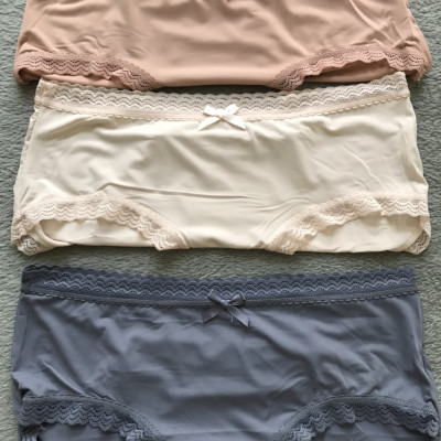 Set 3 Quần Lót Nữ Su Lạnh Viền Ren Đính Nơ - Quần Chip Nữ Cao Cấp - Quần Lót Nữ Su Đúc - Quần Lót Nữ Sexy