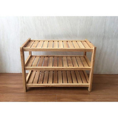 Kệ Giày Dép 3 Tầng Dài 62cm Gỗ Cao Su