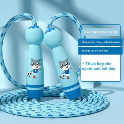 Dây Nhảy Thể Dục Cho Bé Cán Gỗ- Nhiều Màu Hoạt Hình - Dây Nhảy Giảm Cân Cho Trẻ Em, Bé Trai/Gái - HÀNG CHÍNH HÃNG MINIIN