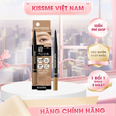 Bút Chì Sáp Kẻ Lông Mày Chống Trôi Lõi Siêu Mịn Kissme Heavy Rotation Eyebrow Pencil (0,09 G)