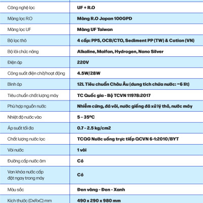 Máy Lọc Nước ROBOT CLASSY PRO 3410W-UR Màng Lọc Tích Hợp R.O + U.F - Hàng Chính Hãng
