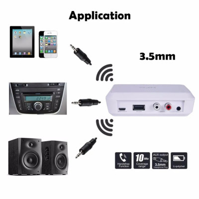 ROGTZ - Bộ Nhận Bluetooth NFC BL-B10 - Bluetooth 4.1, Phạm vi hoạt động 10m, Nguồn DC 5V/2A, Cổng kết nối Bluetooth USB RCA 3.5mm, Hỗ trợ NFC, Phát nhạc từ USB, Âm thanh chất lượng cao, Kết nối dễ dàng - Hàng Chính Hãng