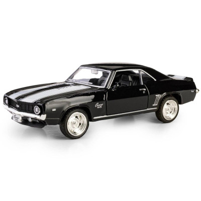 Đồ Chơi Mô Hình Siêu Xe Đua - Chevrolet Camaro SS 1969 Chạy Trớn - RMZ City 554026 - Màu Đen