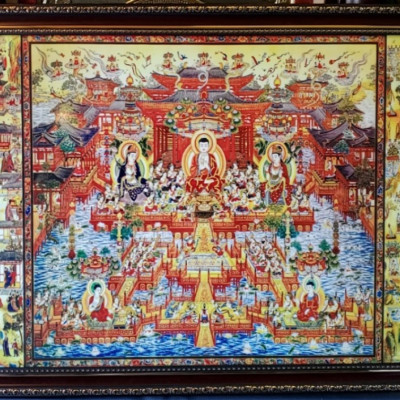 Tranh phật tây phương cực lạc thế giới
