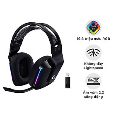 Tai nghe game không dây Lightspeed Logitech G733, RGB Lightsync, màn loa Pro-G, Mic Blue Voice -Hàng chính hãng