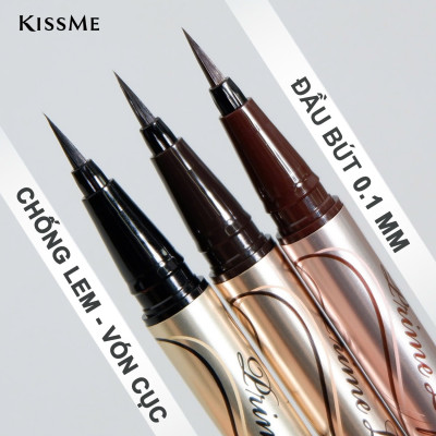 Bút Kẻ Mắt Nước Nét Siêu Sắc Mãnh Chống Trôi Kiss Me Horoine Make Prime Liquid Eyeliner Rich Keep