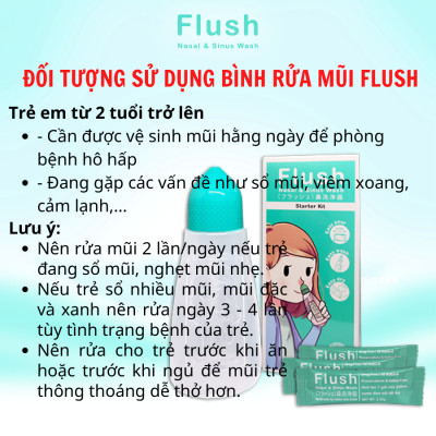 Muối Biển NewZealand Tinh Khiết FLUSH Rửa Mũi Cho Trẻ Hộp 30 Gói