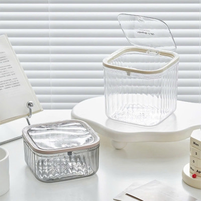 Hộp Đựng Rác Để Bàn Nắp Bật Trong Suốt - Thùng Rác Mini Để Bàn Có Nắp Đậy PaKaSa - Hàng chính hãng (Giao màu ngẫu nhiên)