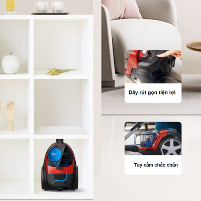 Máy hút bụi không túi PowerPro Compact thương hiệu Hà Lan Philips FC9351/82 1600W - Hàng chính hãng (BH 2 NĂM)