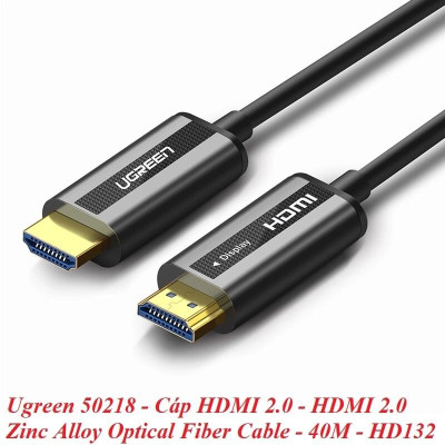 Ugreen UG50218HD132TK 40M màu Đen Cáp tín hiệu HDMI chuẩn 2.0 sợi quang cao cấp - HÀNG CHÍNH HÃNG