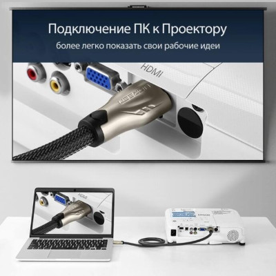 Ugreen UG11189HD102TK 1M màu Đen Cáp tín hiệu HDMI vỏ bọc lưới cao cấp - HÀNG CHÍNH HÃNG