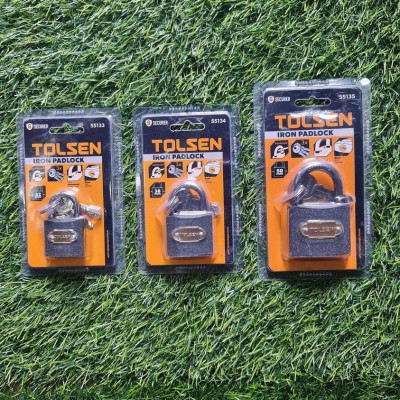 Ổ KHÓA SẮT ĐEN 32mm-63mm TOLSEN 55133, 55134, 55135, 55136  - HÀNH CHÍNH HÃNG